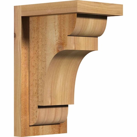 Ekena Millwork New Brighton Rough Sawn Corbel w/Backplate, Western Red Cedar, 6"W x 8"D x 12"H COR06X08X12NEB01RWR